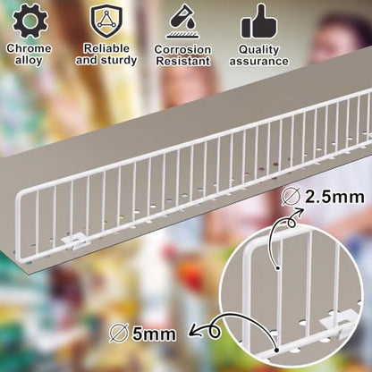 Yaocom 10 Pcs Gondola Shelf Fence 36x3'' Retail Front Wire Guard, White - color: White, size: 36" x 3"