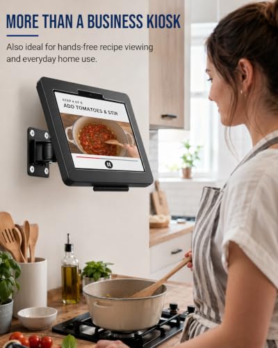 Locking Wall Mount iPad Kiosk Stand for 10.9" 10th Gen /11" iPad A16 Air