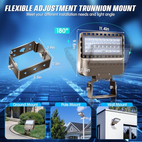 150W Parking Lot Light Dusk to Dawn Photocell 22500LM 3Pack - size: 150W/Trunnion/3PC