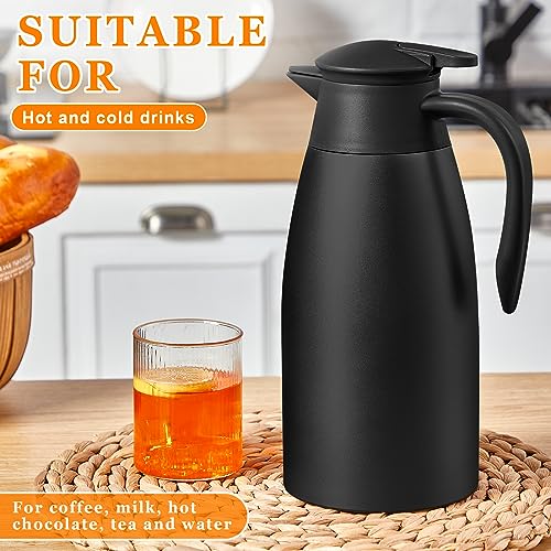 Norme 2 Pcs Thermal Coffee Carafe Creamer, Black, 68 oz - color: Black, size: 68 oz