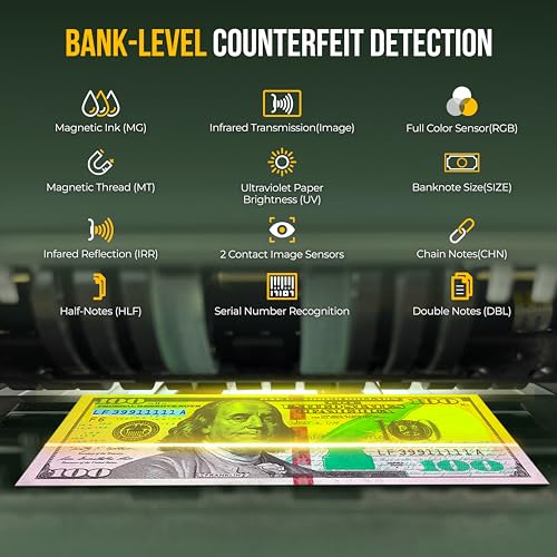 KOLIBRI Money Counter Machine I LCD Display I Bank Grade I Advanced 2CIS/UV/MG/IR/MT/DD/HLF/SN IRT Detection I Mixed Denomination I Multi-Currency I Reject Pocket I 3-Years Warranty I Signature - color: White/Gray (Signature)