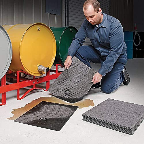 PIG Premium Absorbent Mat Pads | 20 Oil Absorbent Pads | The Original PIG Mat | 15" x 20" Oil Pads | Each Pad Absorbs 28 oz | Total Absorbency is 4.4 Gallons | 20-Count | Heavyweight | PM50275 - size: 20-Count