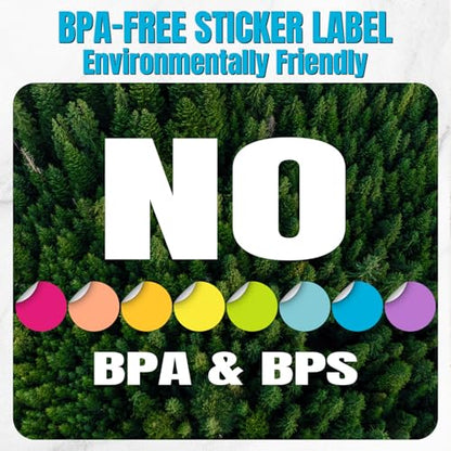 500 Pcs/ 1 Roll Thermal Sticker Labels, Round, 1.5 Inches, Vibrant - color: Vibrant, size: 1.5 Inches, style: Round