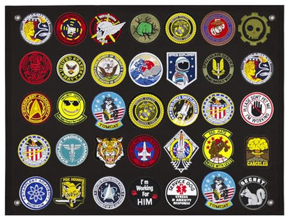 Tactical Patch Display Holder Panel Board for Military Army Morale Hook and Loop Emblems, 18 Inches x 24 Inches, No Patches Included - color: Patch Board, Black - Small