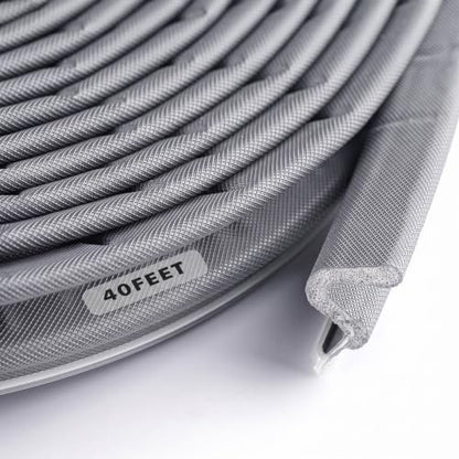 BBTO 40 Feet Weather Stripping Door Window Seal V-Shaped Foam Kerf,Grey - color: Gray, size: 40 Feet