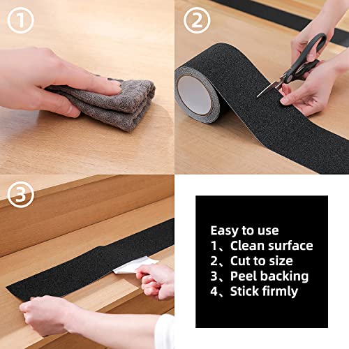 Reniteco 4" x33Ft Anti Slip Tape Yellow Heavy Duty Grip 1PC - color: 01-Yellow, size: 4in x 33Ft