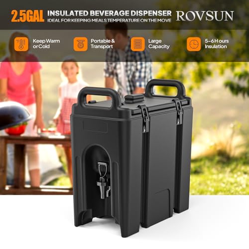 ROVSUN 2.5Gallon Insulated Beverage Dispenser Drink Dispenser - size: 2.5 Gallon