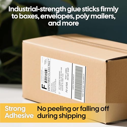 4x6 Thermal Labels, 380 Fanfold Labels, Perforated & Strong Adhesive, Compatible with Direct Thermal Printers for USPS UPS FedEx DHL Address Shipping Label - size: 4x6*380