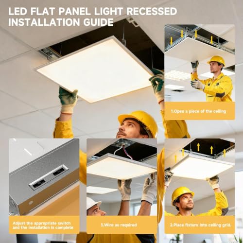 96 Pack 2x2 LED Flat Panel Lights with 5CCT Selectable, 4800LM, ETL - size: 2x2FT 96PACK