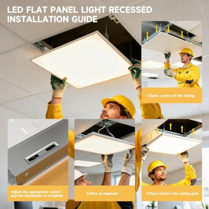 96 Pack 2x2 LED Flat Panel Lights with 5CCT Selectable, 4800LM, ETL - size: 2x2FT 96PACK