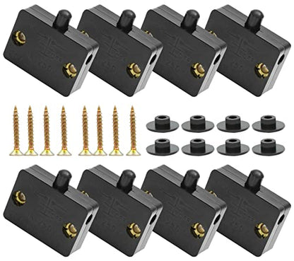 8Pcs Cabinet Lamp Switch, Black - color: Black 8PCS