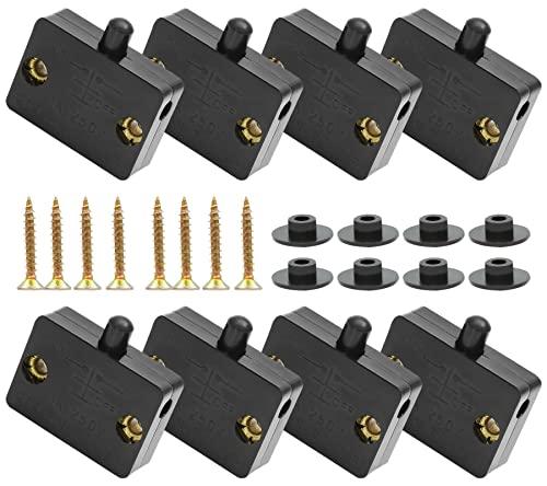 8Pcs Cabinet Lamp Switch, Black - color: Black 8PCS