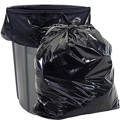 Aluf Plastics 40-45 Gallon Trash Bags (2 MIL - Pack of 50) 40" x 46" - Large Heavy Duty Can Liners - Plastic Black Garbage Bags for Lawn, Leaf, Contractor, Yard, Outdoor use - color: Black, style: 45 Gal, 2 Mil, 50 Count