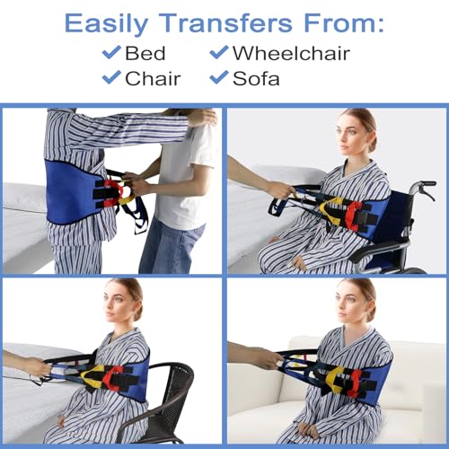 Transfer Sling, Transfer Belt for Elderly, Gait Belts for Seniors - color: Blue 1