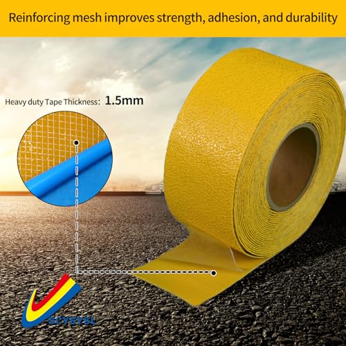 Reflective Pavement Marking Tape Slip-Resistant and Durable, Heavy-Duty Rubber Base for Outdoor Applications, Perfect for Driveways, Walkways, and Parking Areas (Yellow, 3 Inch X 36 Feet) - size: 3 Inch x 36 Feet