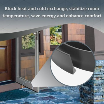 2Pcs Replacement for Andersen Storm Door Botton Sweep Fin Weatherstrip - color: Black