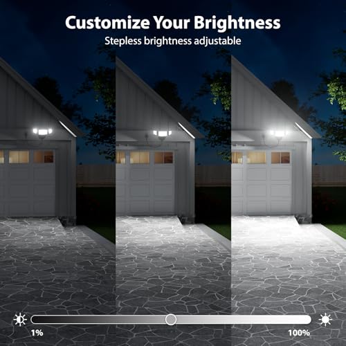 iMaihom Dusk to Dawn Outdoor Lighting, Plug in Flood Light, Remote, Black - color: Black