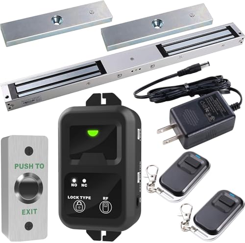 UHPPOTE Wireless Remote Control 600Lbs Electromagnetic Door Lock Kit System