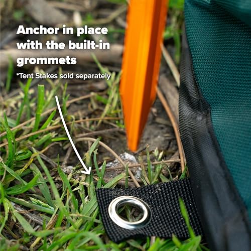 Coghlan's Deluxe Durable Pop-Up Trash Can – Collapsible Garbage Bin with Zippered Lid, Bag Clips, and Anchoring Points for Camping, Home, and Outdoor Use – 29.5 Gallon - color: Green