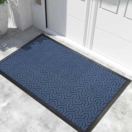Yimobra Extra Large Indoor Outdoor Mats for Front Door, Blue, 60x36 - color: Blue, size: 60x36 Inch