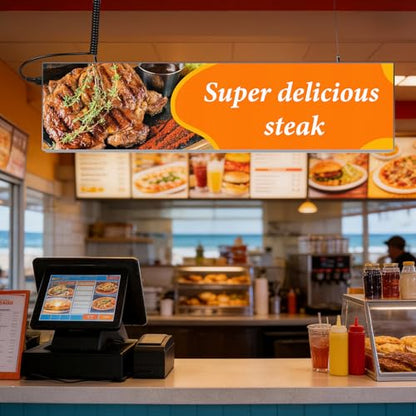 P1.86 Programmable LED Sign for Business, 25.2'' x 6.3'', App Control - size: 25.2" x 6.3" / 640mm
