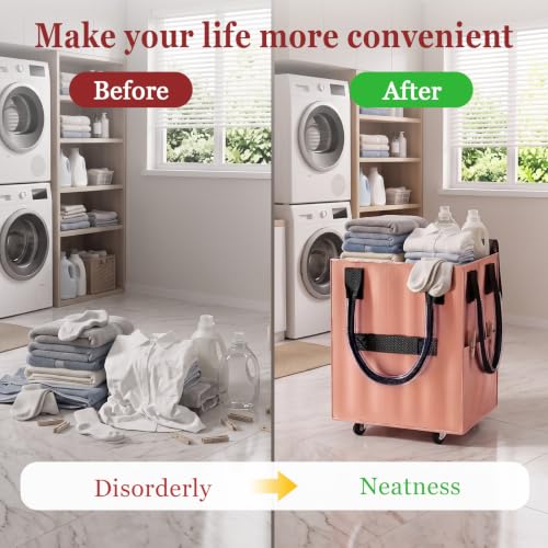Reusable Grocery Bag on Wheel, Foldable Shopping Cart with Wheels, Can Carry up to 67 Pounds, Suitable for Groceries, Laundry, Camping and Moving. (Rose Gold - Small) - color: Rose Gold - Small