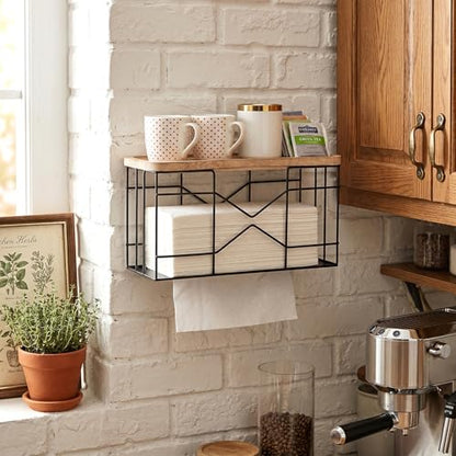 Paper Towel Dispenser Wall Mount, 2 in 1 Lid Design