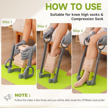Compression Sock Aid Device | with Silicone Anti Slip Mat