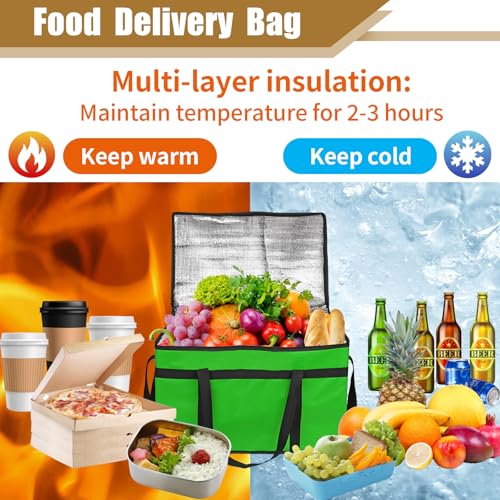 PEASUG Insulated Food Delivery Bag, XXXL Catering Bag for Keep Food Warming - color: Green, size: XXX-Large
