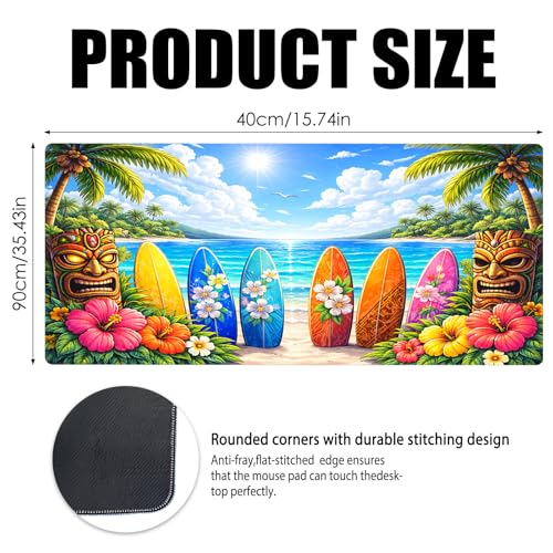 Nuxovilar Large Gaming Mouse Pad Desk Mat, 15.7x35.4 Inches Polyester - color: Mi08294