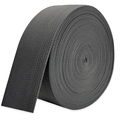 2" Dark Gray Wide Webbing Straps 12yd for Lawn Chair,Bag &Sewing - color: Dark Gray 22
