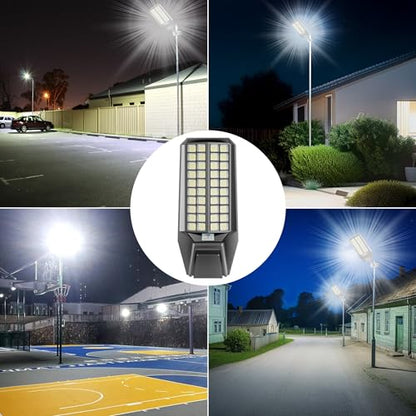 loyoele 900000LM 10000W Solar Street Lights Outdoor – LED Solar Light with Motion Detection, Dusk to Dawn, Weatherproof, Ideal for Security Lighting in Driveways and Parking Lots (2 Pack) - size: L-10000-2 Pack