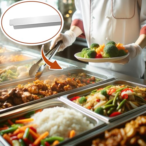 Booson 8 Pcs 12 Inch Stainless Steel Adapter Bar Pan Steam Table Divider - size: 12 inch