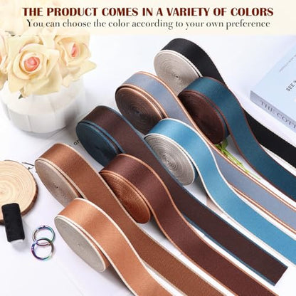 Webbing 1.5 Inch-Dark Brown Striped Webbing Straps for Bags 6 Yards -1.5 "Heavy Polyester-Cotton Webbing 1 1/2 inch Strapping for Purse Backpack Straps - color: Dark Brown-6 Yards