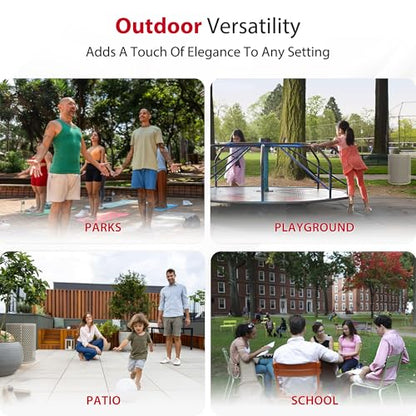 Leisure Craft 32 Gallon Commercial Outdoor Trash Can, Metal, Made in USA - color: Beige