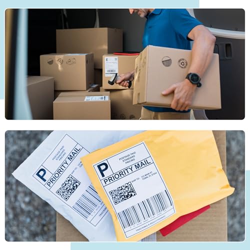 LLIKED 4000 Fanfold 4 x 6 Thermal Labels, Perforated, Commercial Grade - size: 4000 Labels