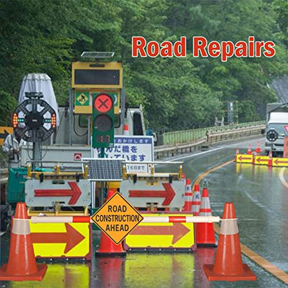 12 Pack Retractable Traffic Cone Bar from 4ft to 7.2ft, Expandable Safety Cone Bars for Parking Lots，Barricade for Road Construction - size: 12 PCS