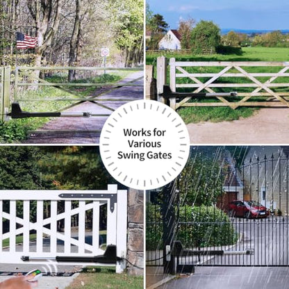 TOPENS AT12131 Single Swing Gate Opener Heavy Duty - size: 880lbs