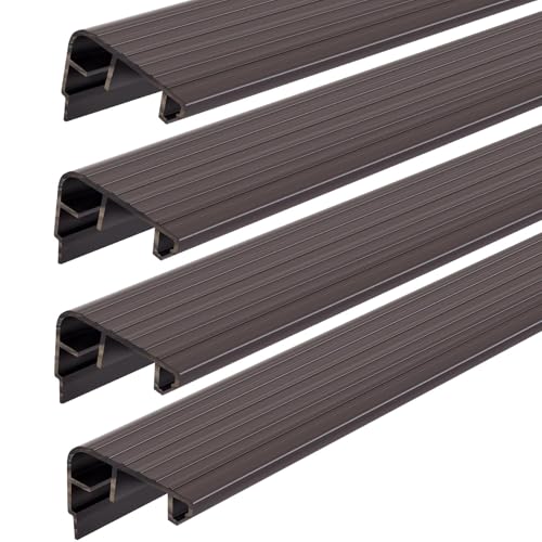 4 Pcs 36" L Fixed Vinyl Sill Threshold Cap 1-5/32 Inches High, Dark Brown - color: Dark Brown, size: 1-5/32,36 Inch