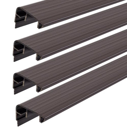 4 Pcs 36" L Fixed Vinyl Sill Threshold Cap 1-5/32 Inches High, Dark Brown - color: Dark Brown, size: 1-5/32,36 Inch