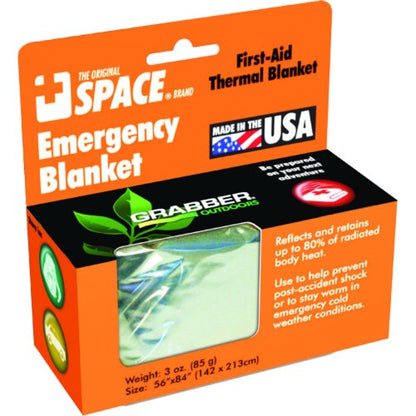 Grabber Outdoors The Original Space Brand Emergency Survival Blanket- Silver, (Pack of 3)