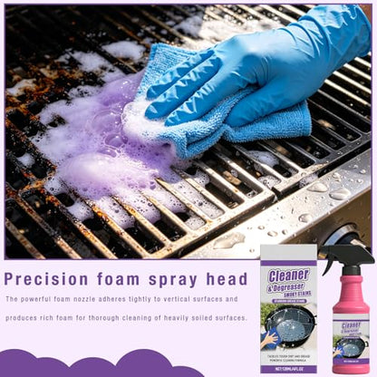 2PCS Fast Acting Heavy Duty Grill Degreaser Spray,Multifunctional Kitchen Appliance Cleaner, BBQ Grill Cleaner Sprayfor Kitchen, Home,Grill,Drip Pans,240ML
