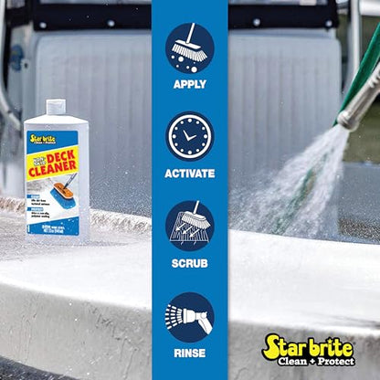 STAR BRITE Non-Skid Deck Cleaner & Protectant - Ultimate Boat Deck Wash - Protects Against Future Stains & UV - Ideal for Fiberglass, Vinyl, Plastic & Painted Surfaces -1 Gallon (085900) - style: 128 OZ Gallon