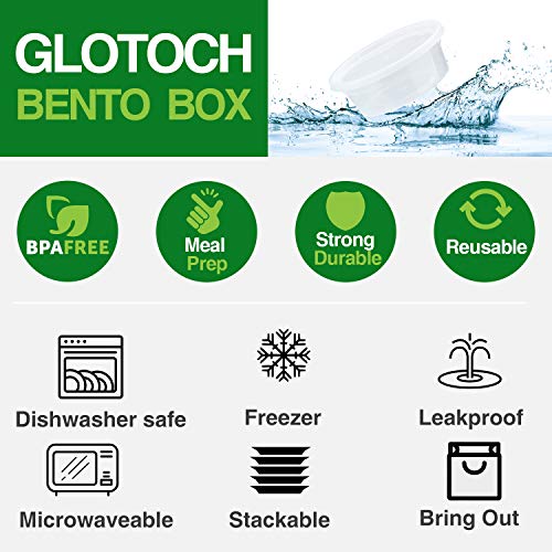 Glotoch Express 48 Sets 8 oz Deli Containers with Lids,Leakproof & BPA-Free - size: 8 oz - 48 Sets