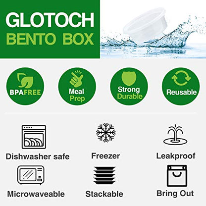 Glotoch Express 48 Sets 8 oz Deli Containers with Lids,Leakproof & BPA-Free - size: 8 oz - 48 Sets