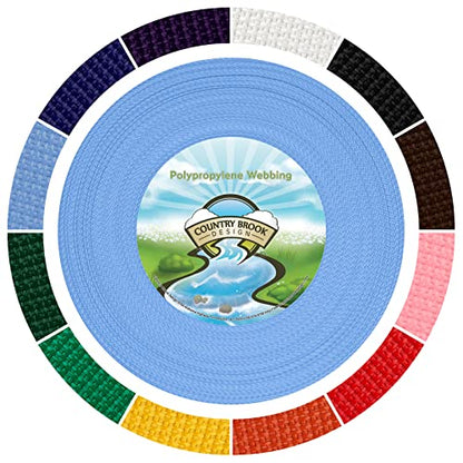 Country Brook Design - 1/2 Inch Polypropylene (Polypro) Webbing - color: Baby Blue, size: 10 Yards (Pack of 1)