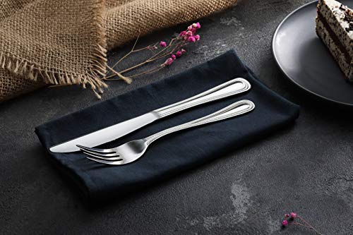 New Star Foodservice Bead Pattern Stainless Steel Dinner Knife, 8.5-Inch, Set of 12, Commercial Grade - size: 7.9"