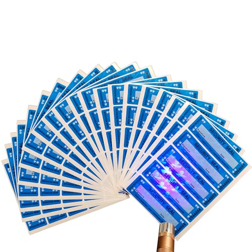 100pcs Tamper Proof Stickers Seals Labels (Matte Blue, 1" X 3.54") - color: Matte Blue 2, size: 1" X 3.54"