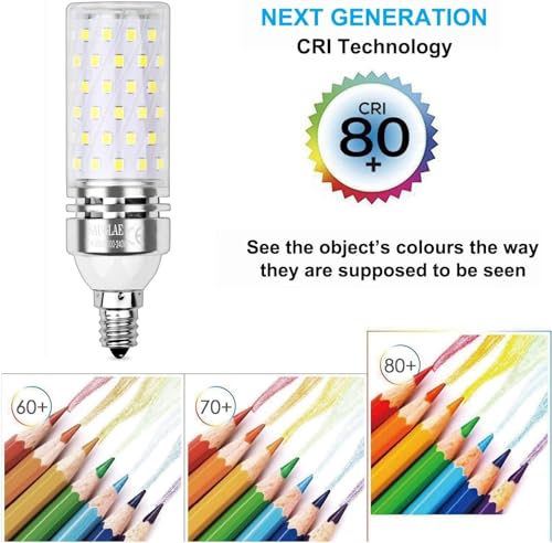 15W LED Bulbs, 120W Incandescent Bulbs Equivalent, 1500Lm, 6000K Cool White, E12 Small Edison Screw, Pack of 4 - color: Cool White 6000k, size: E12-Pack of 4