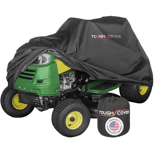 Tough Cover Lawn Tractor Cover, Basic 210D, 75x47x49 In, Black - color: Basic Edition - Black